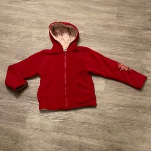 Gymboree reversible fleece hooded Jacket size 7
